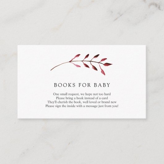 D'accompagnement Feuilles d'automne Livres pour Baby insert carte (Devant)