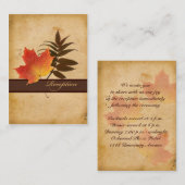 D'accompagnement Feuilles D'Automne Sur Une Carte De Boîtier Papier (Devant / Derrière)