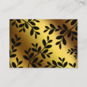 D'accompagnement Feuilles Gold de la carte de réponse mariage (Dos)