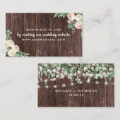 D'accompagnement Feux à cordes rustiques mariage carte site RSVP (Devant / Derrière)