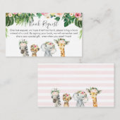 D'accompagnement Filles Safari Animaux Demande de réservation Carte (Devant / Derrière)