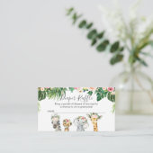 D'accompagnement Filles Safari Animaux Diaper Carte Raffle Insertio (Debout devant)