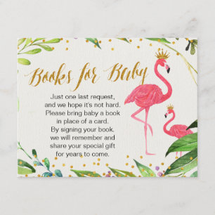 D'accompagnement Flamant rose - livres pour la carte d'insertion de
