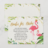 D'accompagnement Flamant rose - livres pour la carte d'insertion de (Devant / Derrière)