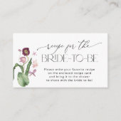 D'accompagnement Fleur Apportez Une Carte De Boîtier De Recette (Devant)
