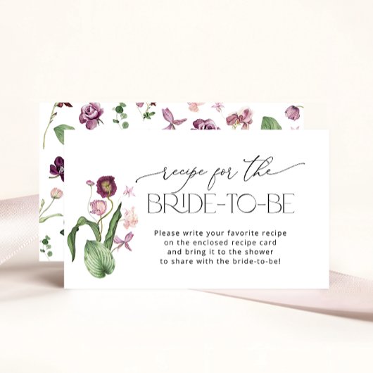 D'accompagnement Fleur Apportez Une Carte De Boîtier De Recette