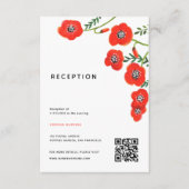 D'accompagnement Fleur Rouge coquelicot Carte de la réception de ma (Devant)