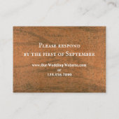 D'accompagnement Fleur rustique Pays Western Mariage carte RSVP (Dos)