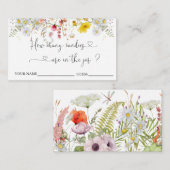 D'accompagnement Fleur sauvage Devinez combien de bonbons carte de  (Devant / Derrière)