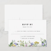 D'accompagnement Fleur sauvage Garden Boho Wedding Carte RSVP (Devant / Derrière)