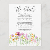 D'accompagnement Fleur sauvage Meadow Mariage Détails Carte de boît (Devant)