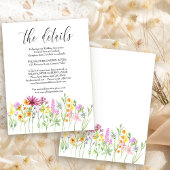 D'accompagnement Fleur sauvage Meadow Mariage Détails Carte de boît