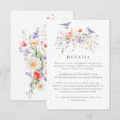 D'accompagnement Fleur sauvage Spring Détails Mariage Carte de boît (Devant / Derrière)