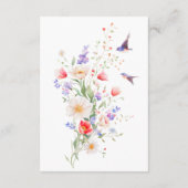 D'accompagnement Fleur sauvage Spring Détails Mariage Carte de boît (Dos)