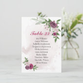 D'accompagnement fleurs mauves roses verdure carte de siège (Debout devant)