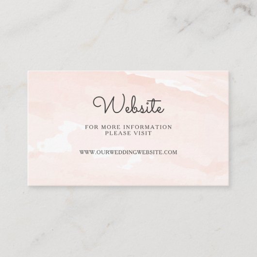 D'accompagnement Floral Blush Mariage Website Insérer une carte (Devant)