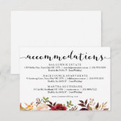 D'accompagnement Floral Bourgogne - Carte d'information logement (Devant / Derrière)