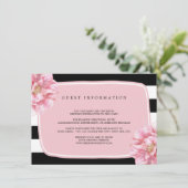 D'accompagnement Floral Chic Mariage Insertion Carte / Rose (Debout devant)
