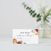 D'accompagnement Floral citrouille devine combien de bonbons carte (Debout devant)
