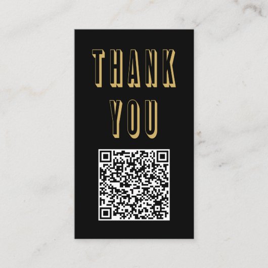 D'accompagnement Fun bold merci or code QR Carte de boîtier (Devant)