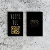 D'accompagnement Fun bold merci or code QR Carte de boîtier