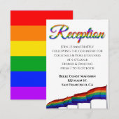 D'accompagnement Gay pride Rainbow Mariage - Carte de la réception (Devant / Derrière)