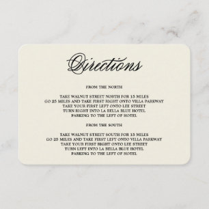 D'accompagnement Glamour Botanique Carte de Direction Enclosure