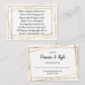 D'accompagnement Gold Frame Afficher carte d'insertion de douche nu (Devant / Derrière)