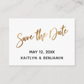 D'accompagnement Gold Script Mariage Website, Enregistrer la carte (Dos)