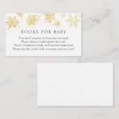 D'accompagnement Gold Snowflake Livres pour Baby insert carte (Devant / Derrière)