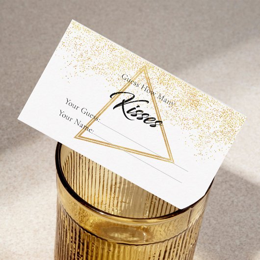 D'accompagnement Golden Cute Combien de baisers Carte de boîtier nu