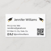 D'accompagnement graduation 2024 qr code carte de nom de script ros (Dos)