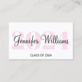 D'accompagnement graduation 2024 qr code carte de nom de script ros (Devant)