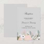 D'accompagnement Grande Carte De Réception Florale (Devant / Derrière)