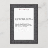 D'accompagnement Grange rouge en hiver carte de clôture de mariage (Dos)