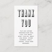 D'accompagnement Gras et amusant merci carte de boîtier (Devant)