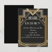 D'accompagnement Great Gatsby inspiré Réception ou carte d'itinérai (Devant / Derrière)