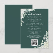 D'accompagnement Green Leaf Flora Week-end Événements Carte de clôt (Devant / Derrière)