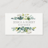 D'accompagnement Greenery Bouquet Mariage Website Détails Carte (Dos)