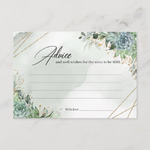 D'accompagnement Greeney succulent or cadre boho carte conseil