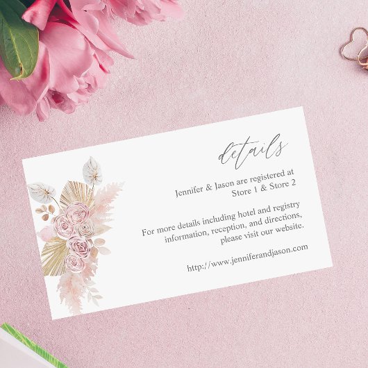 D'accompagnement H Boho rose Floral SM Carte de boîtier 2