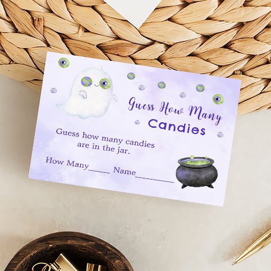 D'accompagnement Halloween Devinez Combien De Carte De Boîtier De J