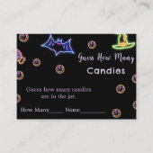 D'accompagnement Halloween Devinez Combien De Carte De Boîtier De J (Devant)