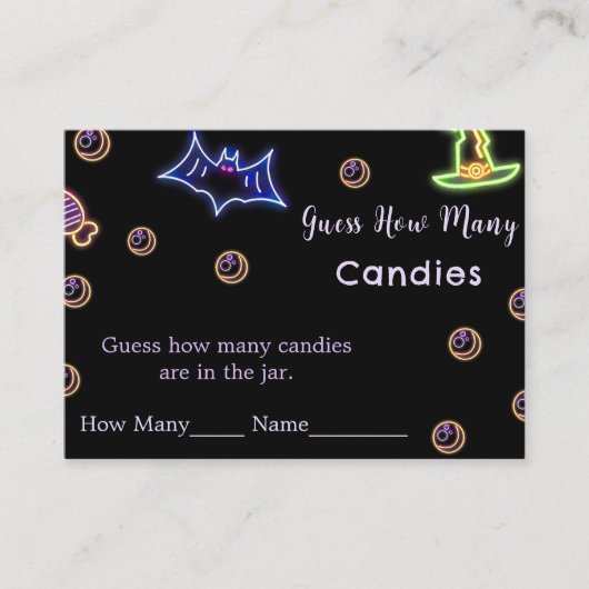 D'accompagnement Halloween Devinez Combien De Carte De Boîtier De J (Devant)