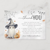D'accompagnement Halloween Ghost Carte de remerciements (Devant)