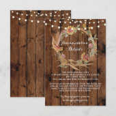 D'accompagnement Hébergement d'automne Carte de mariage couronne Dé (Devant / Derrière)