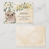 D'accompagnement hedgehog floral bébé couche Raffin carte d'enceint (Devant / Derrière)