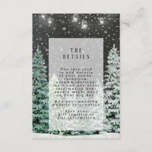 D'accompagnement hiver noël mariage détails carte d'information
