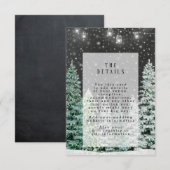 D'accompagnement hiver noël mariage détails carte d'information (Devant / Derrière)