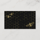 D'accompagnement Honey Bee Black Gold Carte de site Web personnalis (Dos)